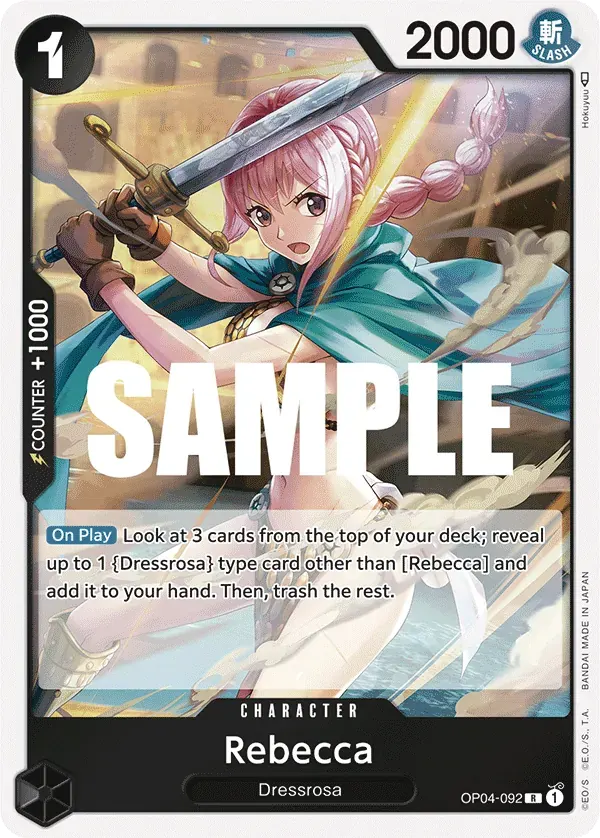 Rebecca — carte One Piece TCG OP04-092 (Kingdoms of Intrigue)