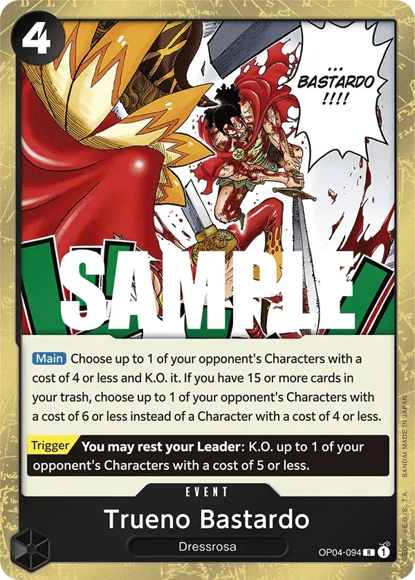 Trueno Bastardo — carte One Piece TCG OP04-094 (Kingdoms of Intrigue)