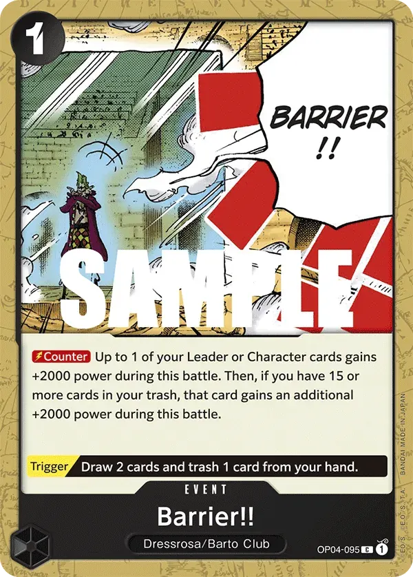 Barrier!! — carte One Piece TCG OP04-095 (Kingdoms of Intrigue)