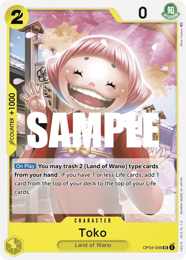 Toko — carte One Piece TCG OP04-098 (Kingdoms of Intrigue)