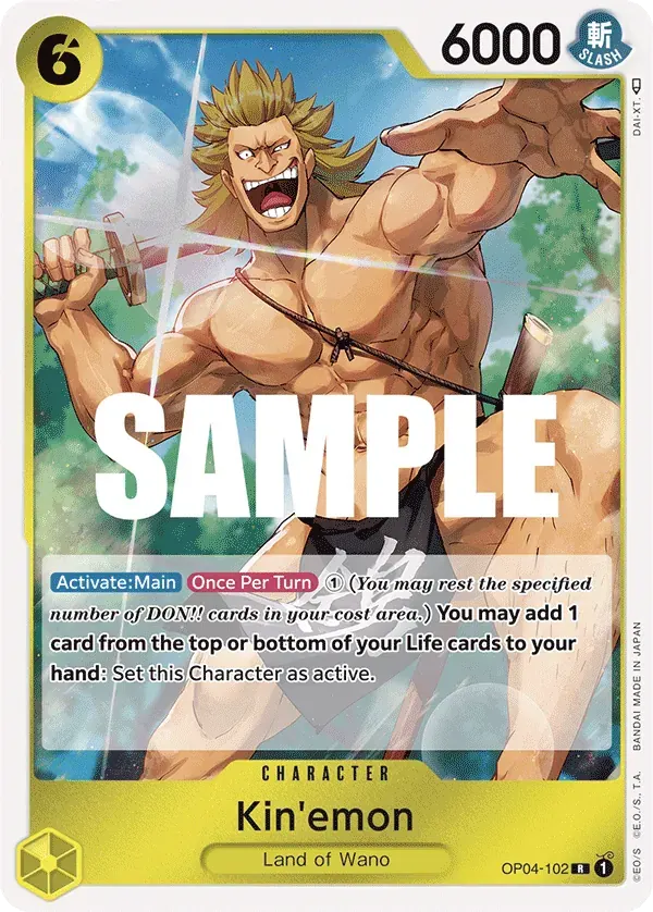 Kin'emon — carte One Piece TCG OP04-102 (Kingdoms of Intrigue)