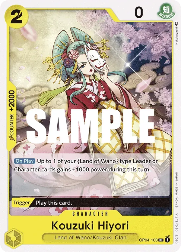 Kouzuki Hiyori — carte One Piece TCG OP04-103 (Kingdoms of Intrigue)