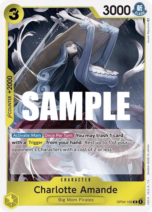 Charlotte Amande — carte One Piece TCG OP04-105 (Kingdoms of Intrigue)