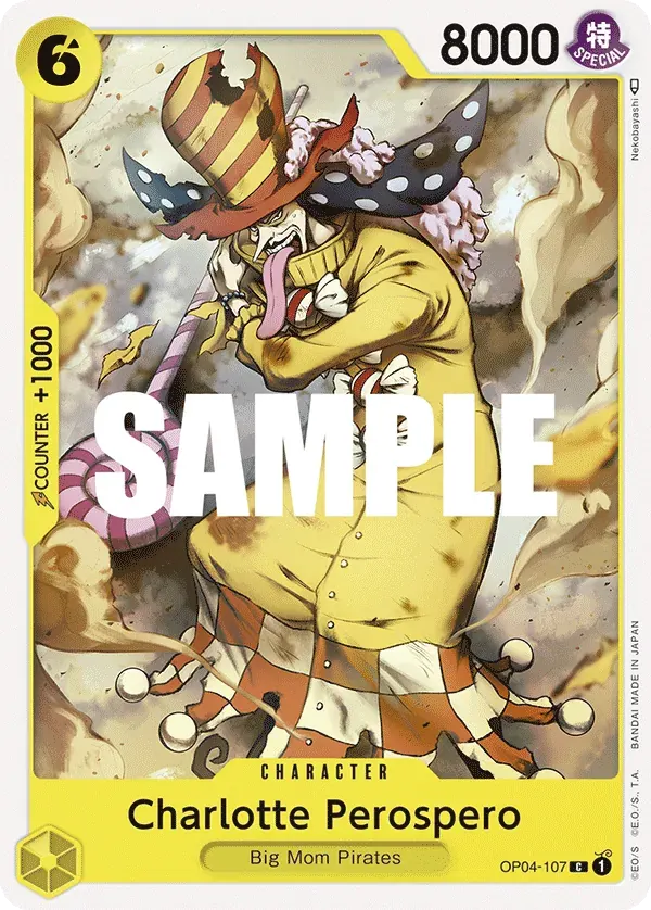 Charlotte Perospero — carte One Piece TCG OP04-107 (Kingdoms of Intrigue)