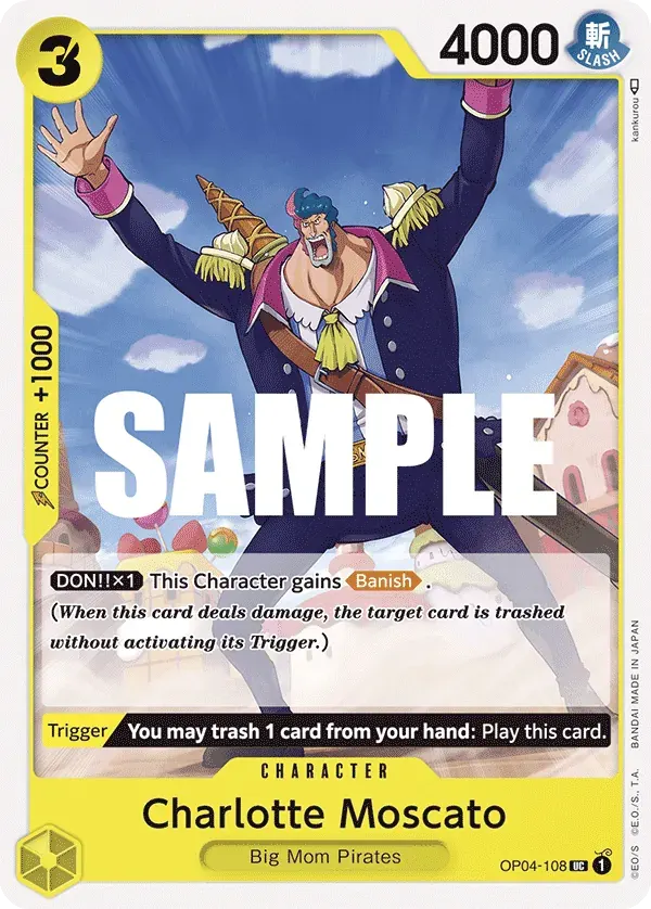 Charlotte Moscato — carte One Piece TCG OP04-108 (Kingdoms of Intrigue)