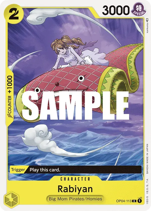 Rabiyan — carte One Piece TCG OP04-113 (Kingdoms of Intrigue)