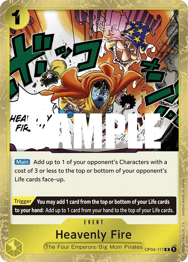 Heavenly Fire — carte One Piece TCG OP04-117 (Kingdoms of Intrigue)
