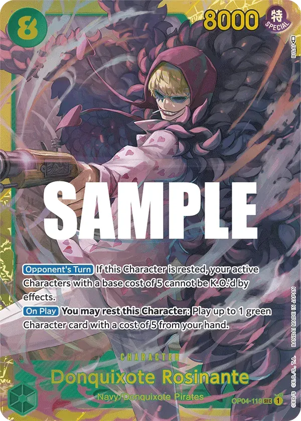 Donquixote Rosinante — carte One Piece TCG OP04-119 (Kingdoms of Intrigue)
