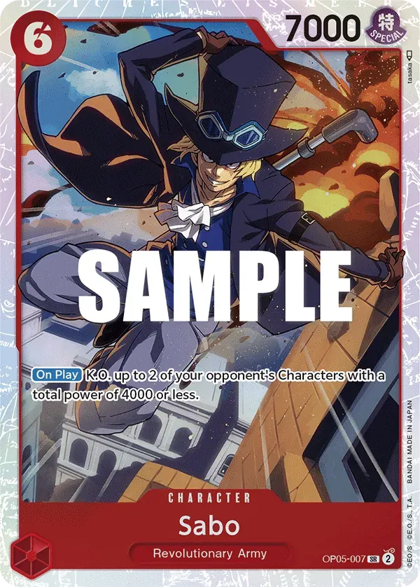 Sabo — carte One Piece TCG OP05-007 (Awakening of the New Era)
