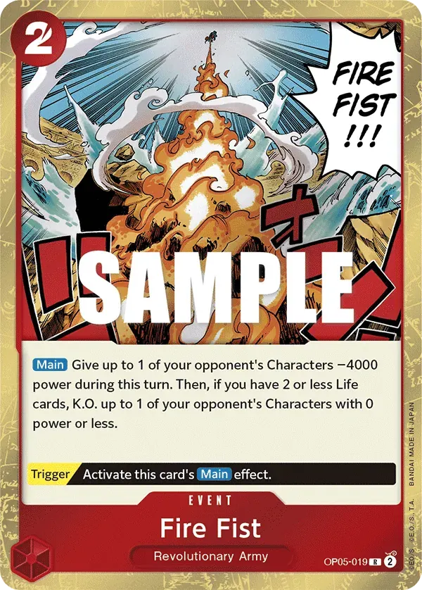 Fire Fist — carte One Piece TCG OP05-019 (Awakening of the New Era)