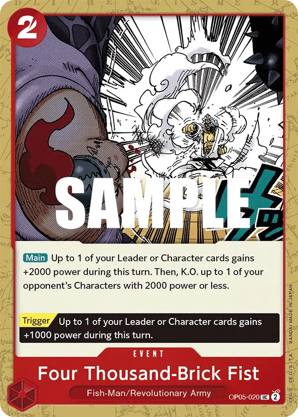 Four Thousand-Brick Fist — carte One Piece TCG OP05-020 (Awakening of the New Era)
