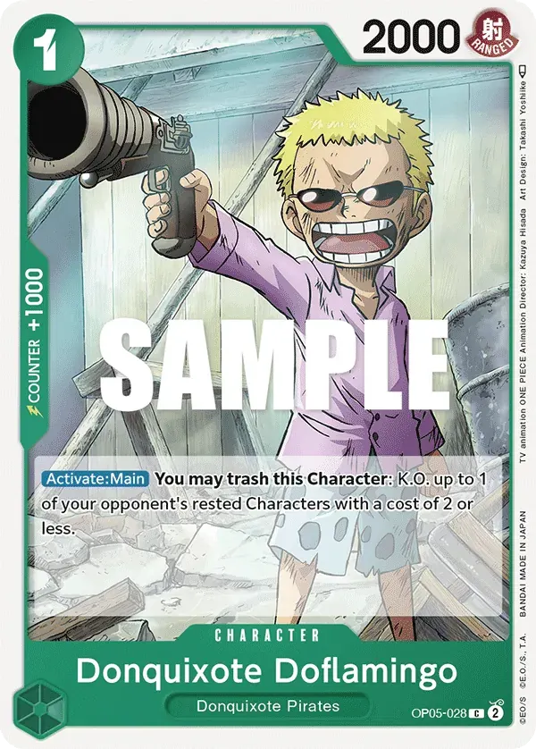 Donquixote Doflamingo — carte One Piece TCG OP05-028 (Awakening of the New Era)