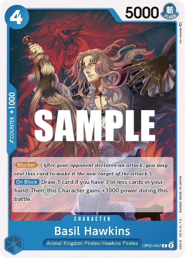 Basil Hawkins — carte One Piece TCG OP05-047 (Awakening of the New Era)