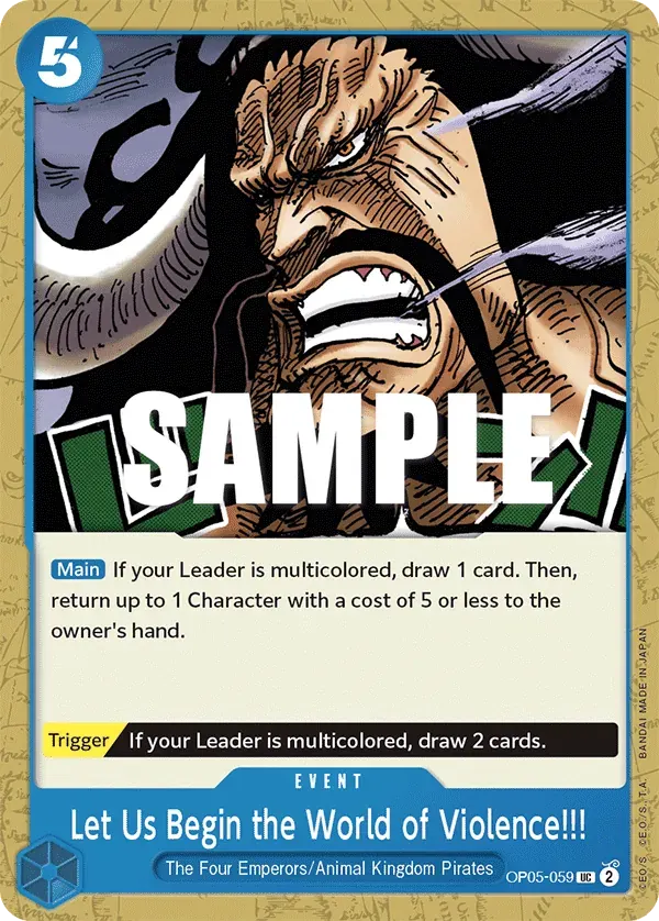 Let Us Begin the World of Violence!!! — carte One Piece TCG OP05-059 (Awakening of the New Era)