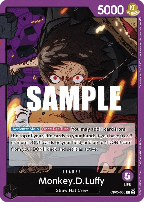 Monkey.D.Luffy — carte One Piece TCG OP05-060 (Awakening of the New Era)