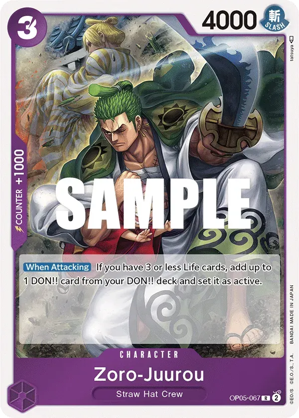 Zoro-Juurou — carte One Piece TCG OP05-067 (Awakening of the New Era)