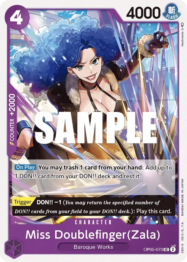 Miss Doublefinger(Zala) — carte One Piece TCG OP05-073 (Awakening of the New Era)