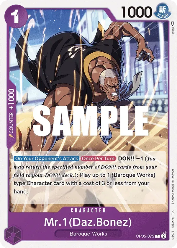 Mr.1(Daz.Bonez) — carte One Piece TCG OP05-075 (Awakening of the New Era)