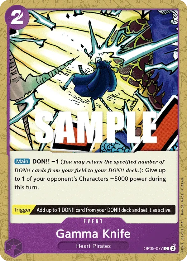 Gamma Knife — carte One Piece TCG OP05-077 (Awakening of the New Era)