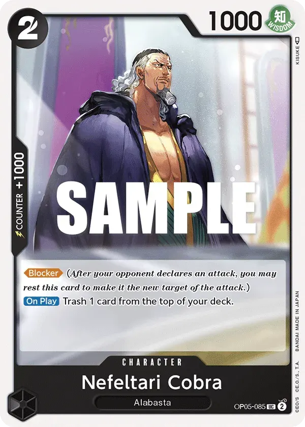 Nefeltari Cobra — carte One Piece TCG OP05-085 (Awakening of the New Era)