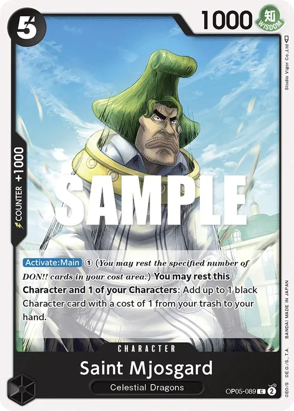 Saint Mjosgard — carte One Piece TCG OP05-089 (Awakening of the New Era)