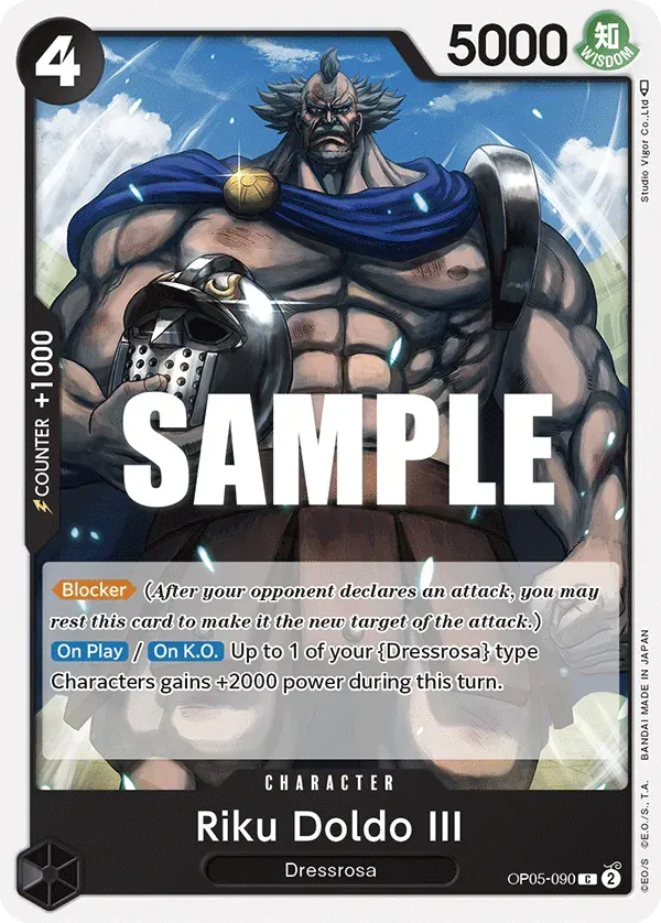 Riku Doldo III — carte One Piece TCG OP05-090 (Awakening of the New Era)