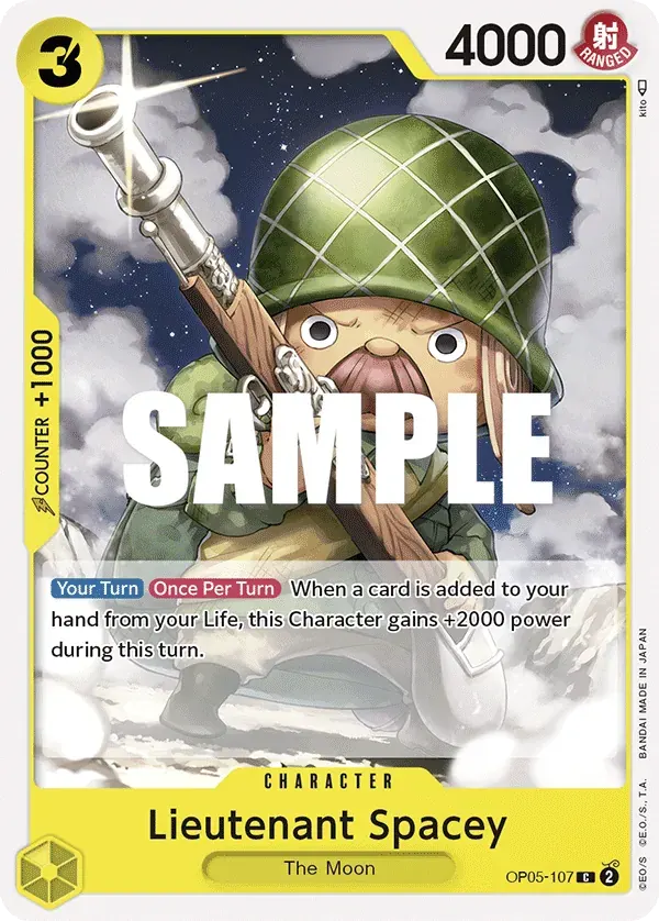 Lieutenant Spacey — carte One Piece TCG OP05-107 (Awakening of the New Era)