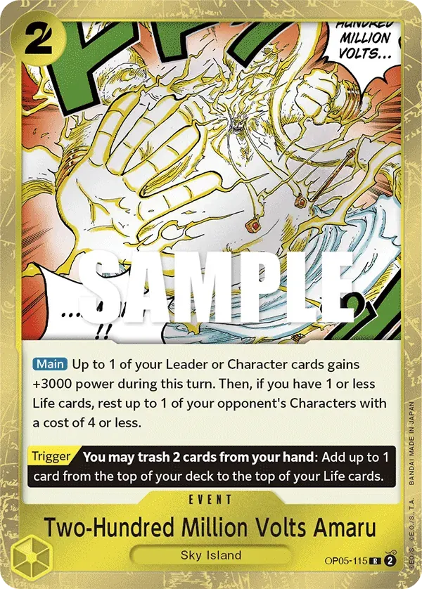 Two-Hundred Million Volts Amaru — carte One Piece TCG OP05-115 (Awakening of the New Era)
