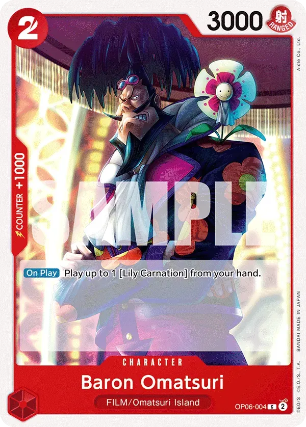 Baron Omatsuri — carte One Piece TCG OP06-004 (Wings of the Captain)