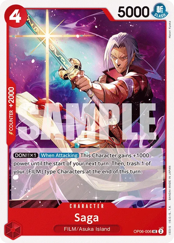 Saga — carte One Piece TCG OP06-006 (Wings of the Captain)