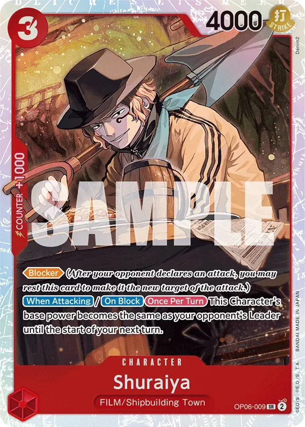 Shuraiya — carte One Piece TCG OP06-009 (Wings of the Captain)