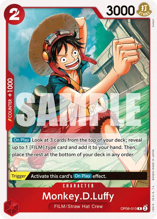 Monkey.D.Luffy — carte One Piece TCG OP06-013 (Wings of the Captain)