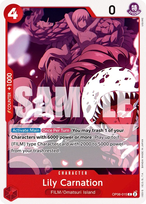 Lily Carnation — carte One Piece TCG OP06-015 (Wings of the Captain)