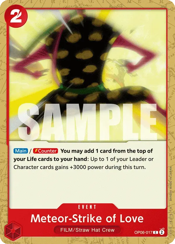 Meteor-Strike of Love — carte One Piece TCG OP06-017 (Wings of the Captain)
