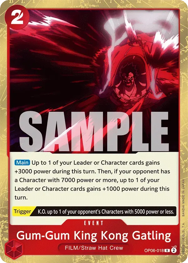 Gum-Gum King Kong Gatling — carte One Piece TCG OP06-018 (Wings of the Captain)