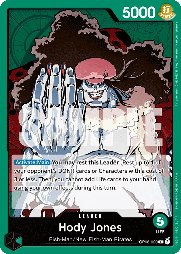 Hody Jones — carte One Piece TCG OP06-020 (Wings of the Captain)