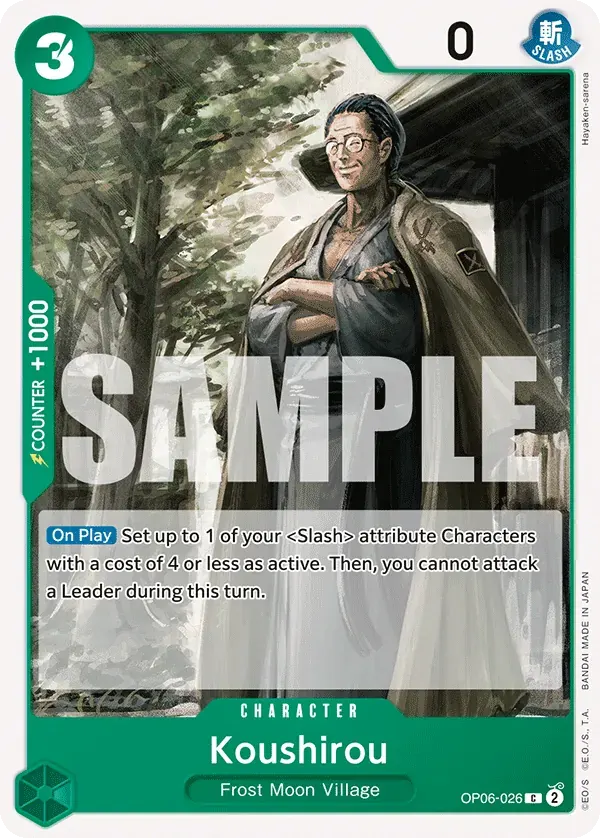 Koushirou — carte One Piece TCG OP06-026 (Wings of the Captain)