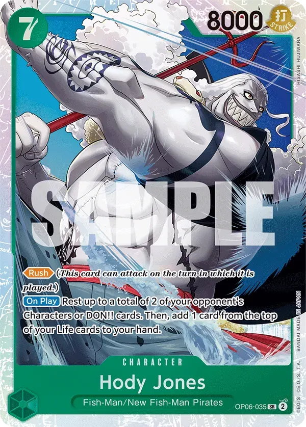 Hody Jones — carte One Piece TCG OP06-035 (Wings of the Captain)