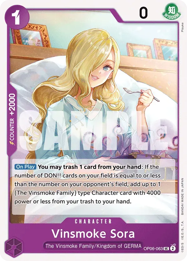 Vinsmoke Sora — carte One Piece TCG OP06-063 (Wings of the Captain)