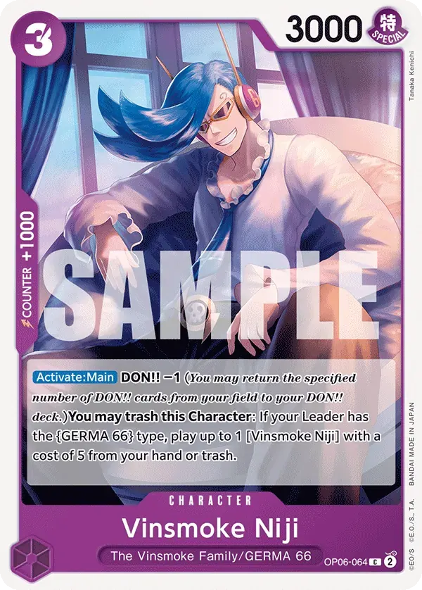 Vinsmoke Niji — carte One Piece TCG OP06-064 (Wings of the Captain)