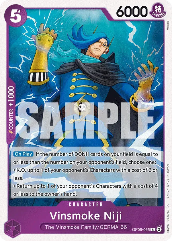Vinsmoke Niji — carte One Piece TCG OP06-065 (Wings of the Captain)