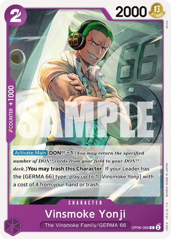 Vinsmoke Yonji — carte One Piece TCG OP06-066 (Wings of the Captain)