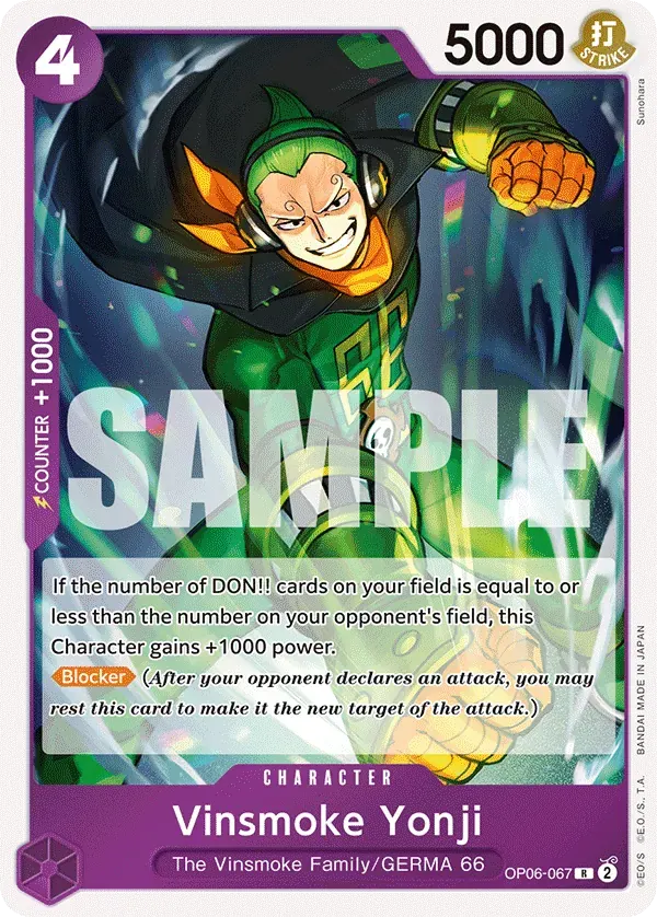 Vinsmoke Yonji — carte One Piece TCG OP06-067 (Wings of the Captain)
