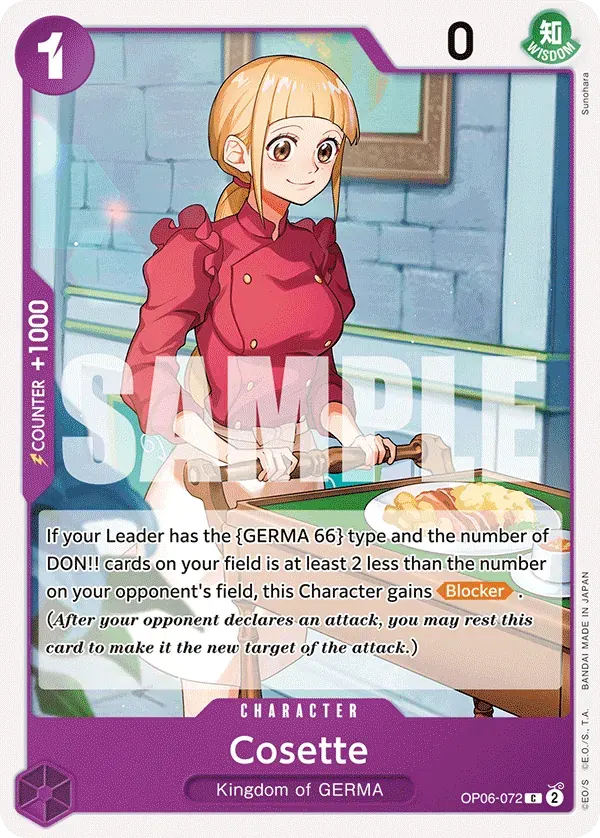 Cosette — carte One Piece TCG OP06-072 (Wings of the Captain)