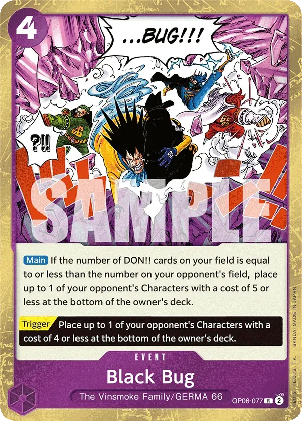 Black Bug — carte One Piece TCG OP06-077 (Wings of the Captain)