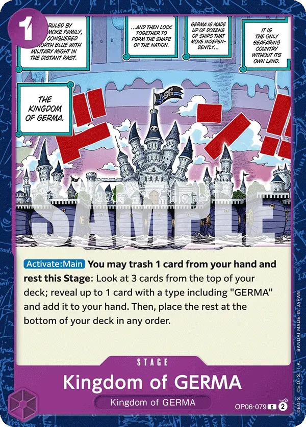 Kingdom of GERMA — carte One Piece TCG OP06-079 (Wings of the Captain)