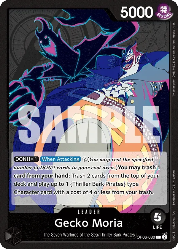 Gecko Moria — carte One Piece TCG OP06-080 (Wings of the Captain)