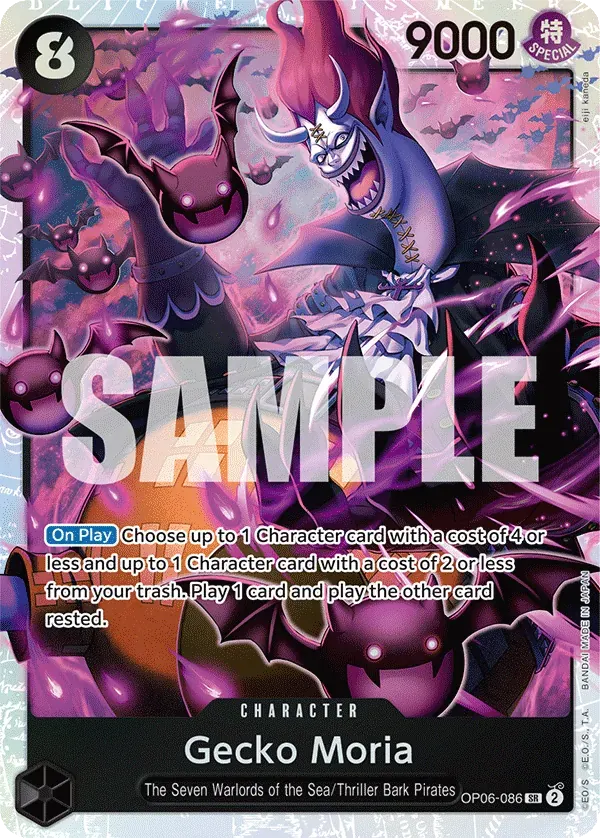 Gecko Moria — carte One Piece TCG OP06-086 (Wings of the Captain)