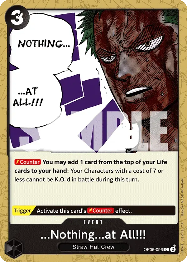 ...Nothing...at All!!! — carte One Piece TCG OP06-096 (Wings of the Captain)