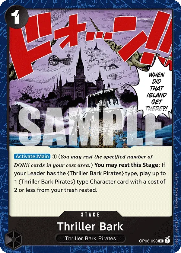 Thriller Bark — carte One Piece TCG OP06-098 (Wings of the Captain)